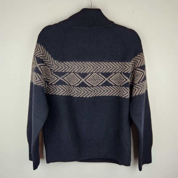 Banana Republic Filpucci Wool Blend Ribbed Asymmetric Button Neck Sweater sz L? - Picture 2 of 8